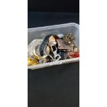 BOX OF WATCH PARTS ETC