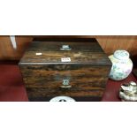 COROMANDEL TRAVELLING DRESSING/JEWELLERY BOX FULLY FITTED