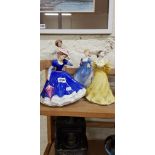 SHELF LOT OF FIGURINES TO INCLUDE DOULTON