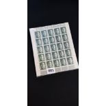 1942 ADOLF HITLER 1RM BOTTLE GREEN SET OF 25 STAMPS MINT