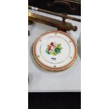 PAIR OF ANTIQUE HAND PAINTED CABINET PLATES
