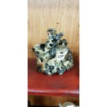 CHINESE SOAPSTONE CARVED PIECE SIGNED AND DATED 1934