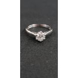 18CT GOLD AND DIAMOND SOLITAIRE RING 0.66 CARAT OF DIAMONDS