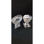 TWO ANTIQUE GEROGIAN GLASS SALTS