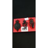 3 RUC BADGES TO INCLUDE NIGHT HELMET CAP BADGE