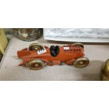 HUBLEY CAST IRON RACING CAR TOY WITH MOVING PISTONS