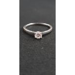 18CT GOLD DIAMOND SOLITAIRE RING 0.31 CARAT, COLOUR H, CLARITY VS1 WITH CERTIFICATE