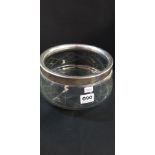 SILVER RIMMED BOWL