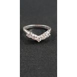 PLATINUM 5 STONE DIAMOND ETERNITY RING