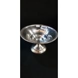 SOLID SILVER TIAZZA ON CIRCULAR BASE DISH 7' DIAMETER 4' HIGH STAMPED STERLING ASSUMED TO BE
