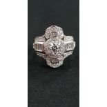 14CT WHITE GOLD DRESS RING