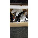 BOX LOT OF MILITARY MEDALS AND TROPHIES ETC