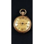 ANTIQUE 18CT GOLD POCKET WATCH TOTAL WEIGHT 61.9GMS