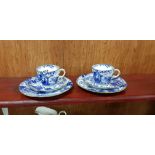 PAIR OF ROYAL CROWN DERBY TRIOS