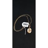 9CT GOLD LOCKET AND CHAIN