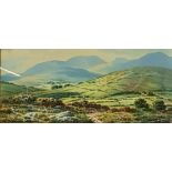 G.FARRELL WATERCOLOUR LANDSCAPE 14X6.5