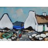 OIL ON BOARD WEST OF IRELAND COTTAGE P.W. MURPHY