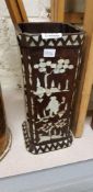 ANTIQUE ORIENTAL VASE WITH MOTHER OF PEARL INLAY