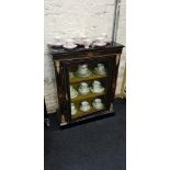 FRENCH EBONISED PIER CABINET WITH BRASS MOUNTS