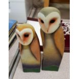 2 UNUSUAL BARN OWL FIGURES