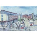 OIL ON CANVAS SHAFTESBURY SQUARE - J WHYTE