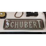 OLD GERMAN SIGN 'SCHUBERT'