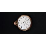 GOLD PLATED ELGIN OPEN FACE POCKET WATCH