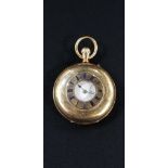 EXTREMELY FINE 18CT GOLD 1/2 HUNTER POCKET WATCH TOTAL WEIGHT 125.9GMS