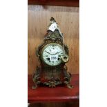 ANTIQUE BROLLE CLOCK, TORTOISESHELL