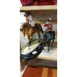 QUEEN ON HORSEBACK AND JOCKEY FIGURE