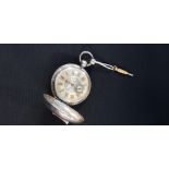 ANTIQUE HUNTER POCKET WATCH SILVER