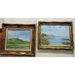 2 OIL LANDSCAPES BY CROSBY