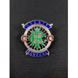 ROYAL IRISH CONSTABULARY HALLMARKED SILVER CYCLING BADGE - CO.DONEGAL