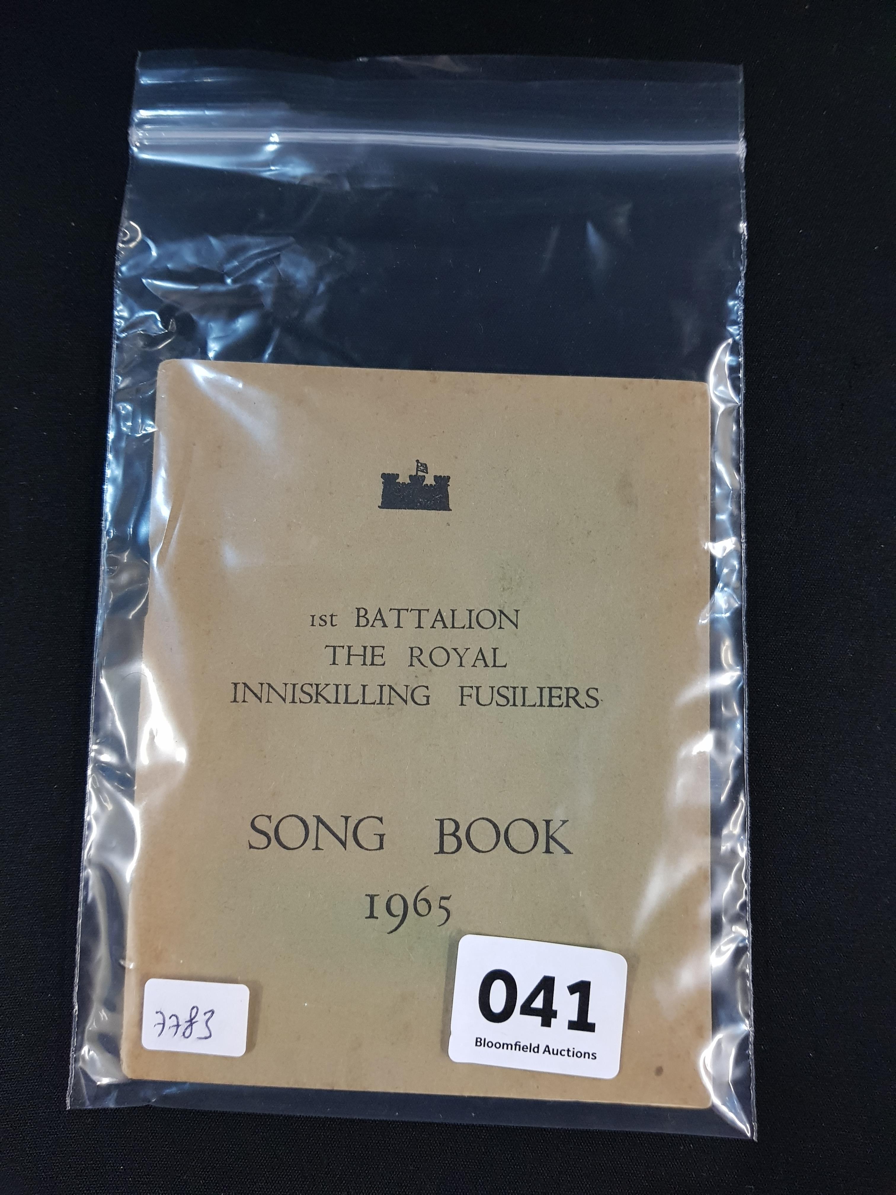 VINTAGE 1ST BATTALION THE ROYAL INNISKILLING FUSILIERS SONG BOOK 1965