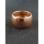 9CT GOLD WEDDING BAND 8.7G