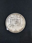 SILVER COLOURED CROWN STYLED COIN
