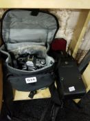 CANON CAMERA, CASE AND ASSORTED LENS