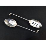 PAIR OF SILVER GOLFING SPOONS - SHEFFIELD 1958