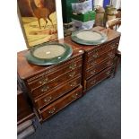 PAIR OF 4 DRAWER MAHOGONY CHESTS