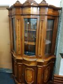 2 PIECE INLAID DISPLAY CASE