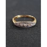 18CT GOLD DIAMOND RING WITH 0.12 CARAT OF DIAMONDS SIZE N