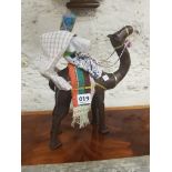 LEATHER ARAB AND CAMEL FIGURE