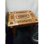 ANTIQUE INLAID SEWING TABLE