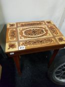 ANTIQUE INLAID SEWING TABLE