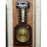 ANTIQUE OAK BAROMETER