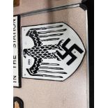 REPRO CAST IRON NAZI SIGN