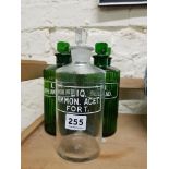 5 CHEMIST BOTTLES