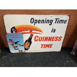 2 REPRO ENAMEL GUINESS SIGNS