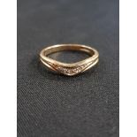 9CT GOLD AND DIAMOND RING