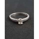 PLATINUM AND DIAMOND SOLITAIRE RING SIZE T